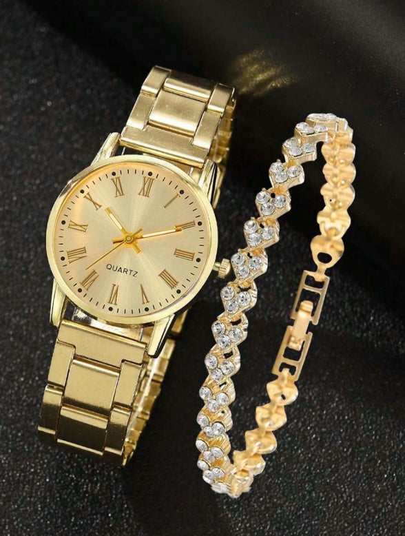 Luxury Watch and Bracelet for Her